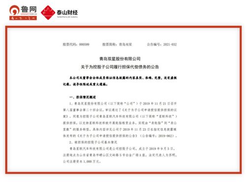 青岛双星代偿1000万助力子公司转型，星联科技聚焦技术服务与技术转让新赛道